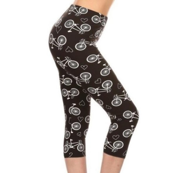 NEW Womens Bike Capri Leggings OS & TC - Picture 6 of 6